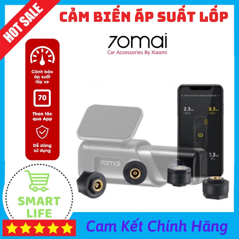 Cảm Biến Áp Suất Lốp TPMS 70mai T04 Tương Thích Với Camera Hành Trình 70mai M500 Lõi Đồng Chịu Nhiệt Cao