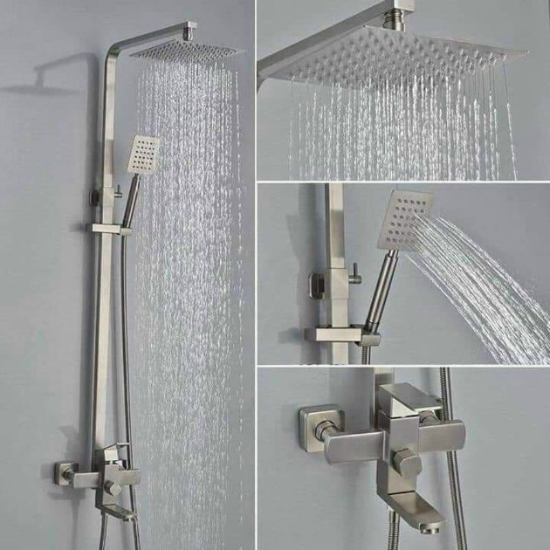 Sen cây tắm nóng lạnh Vuông, Tròn - Inox SUS 304 cao cấp giá rẻ