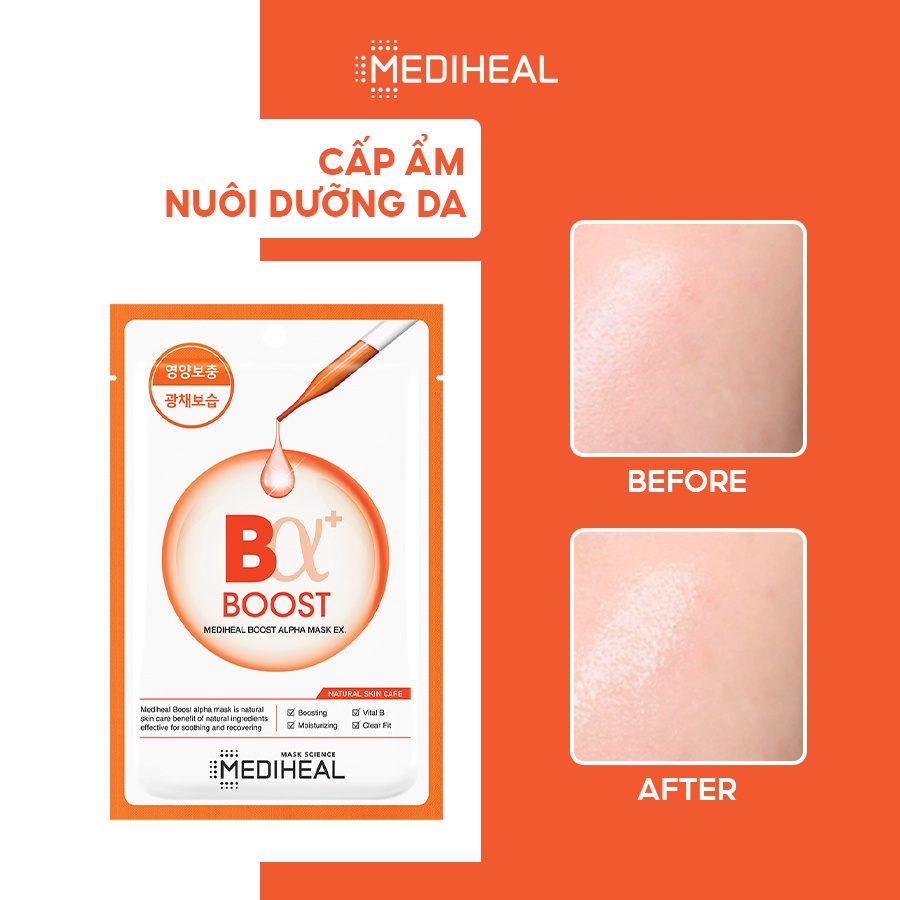 [Nhập mã COSMH22 giảm 8%] Mặt Nạ Đều Màu Da Mediheal Boost Alpha Mask EX 23ml [K74]