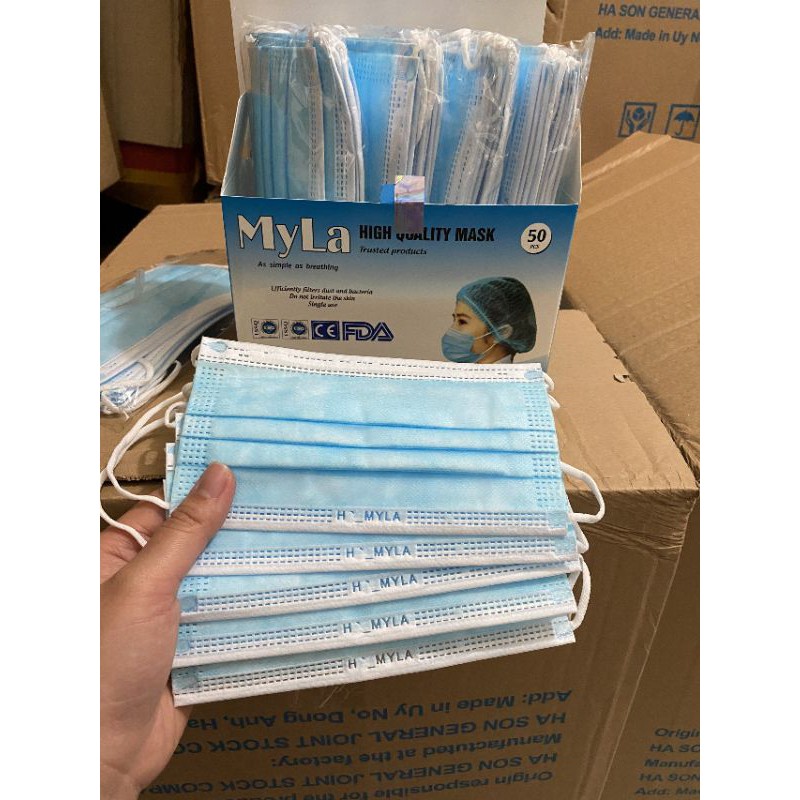 Khẩu trang y tế hộp 50 chiếc 4 lớp