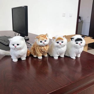 MÈO BÔNG THÚ NHỒI BÔNG DỄ THƯƠNG PHÁT TIẾNG KÊU VUI NHỘN CHO BÉ [HÀNG CAO CẤP] -  MÈO BÔNG LÔNG MỀM MỊN CỰC ĐÁNG YÊU