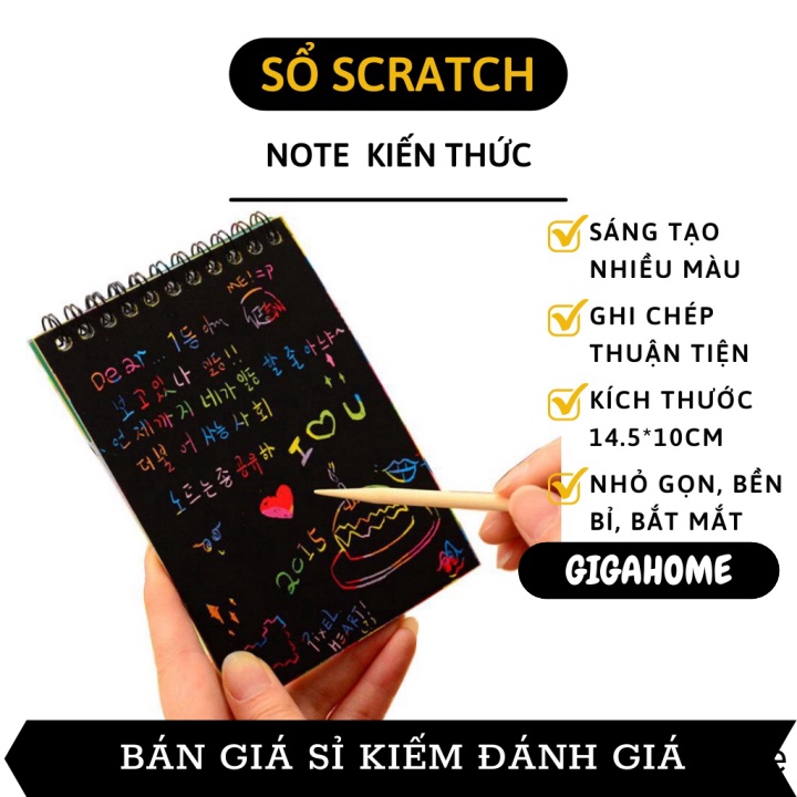 Scatch Note  ️ GIÁ VỐN Sổ cạo cầu vồng ma thuật cực kỳ cute và độc lạ 6906