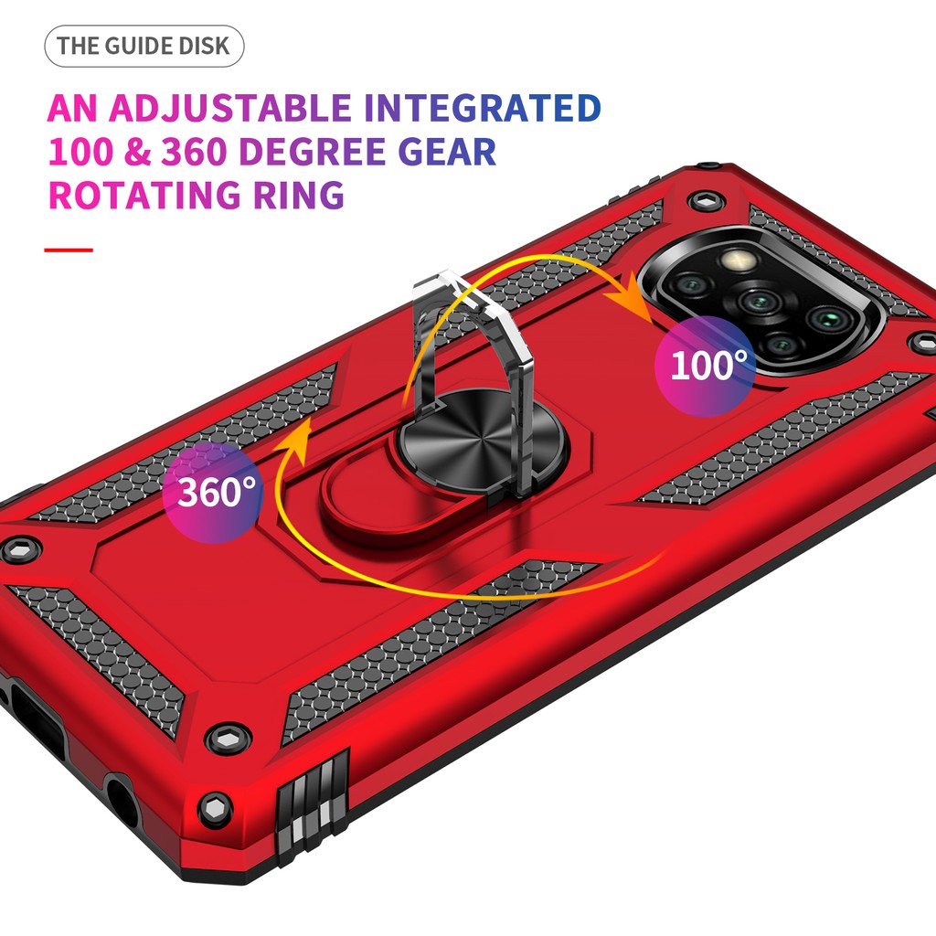 Ốp lưng Xiaomi Poco X3 NFC X3 Pro 🔥 𝐅𝐑𝐄𝐄 𝐒𝐇𝐈𝐏 🔥 Ốp chống sốc 2 lớp kèm nhẫn iring làm giá đỡ cho Poco X3 Pro NFC