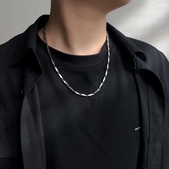 Vòng cổ Unisex Nam Nữ Xích Trơn Basic Màu Bạc Cá Tính Dây Chuyền Cho Nam Nữ Loki Accessories Chất Liệu Inox Không Gỉ