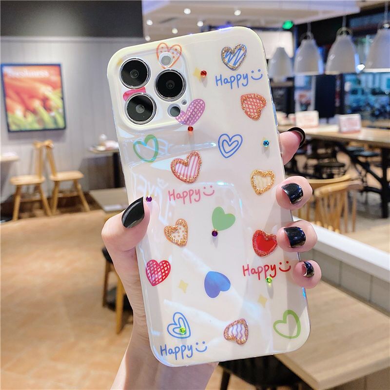 Ốp điện thoại họa tiết trái tim thích hợp cho iPhone14ProMax 14 14Plus 14Pro 11 11ProMax 12 12Pro MAX 13 13Pro MAX