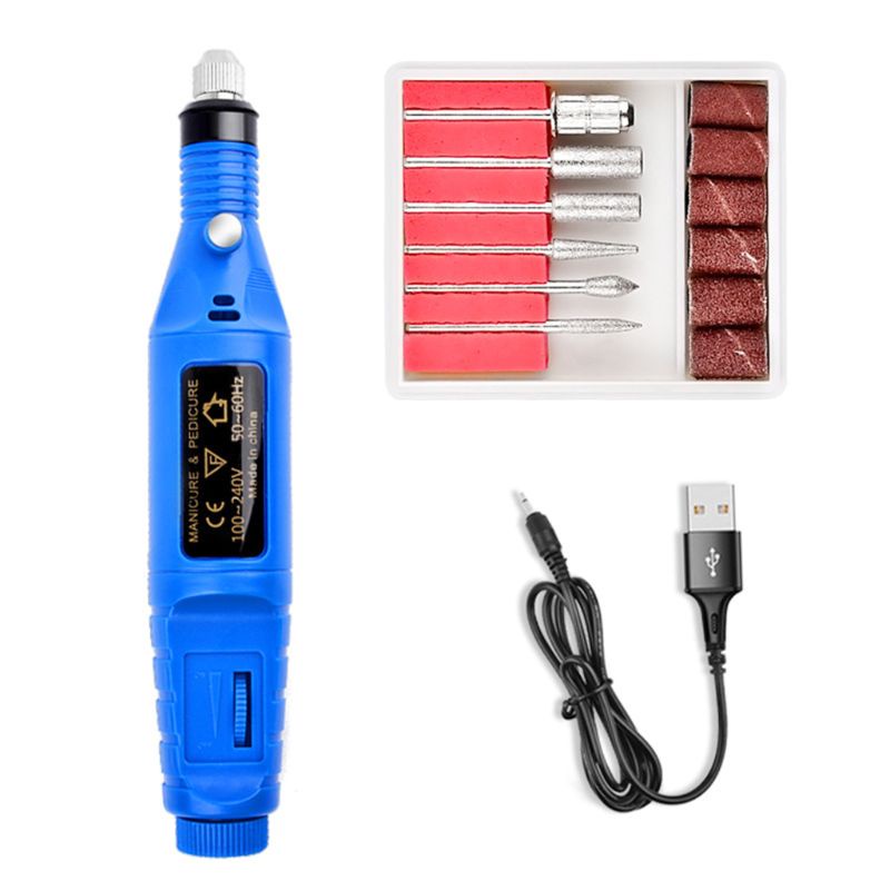 Máy Khoan Móng Tay Chạy Điện Sạc Cổng USB Tiện Dụng Và Bền