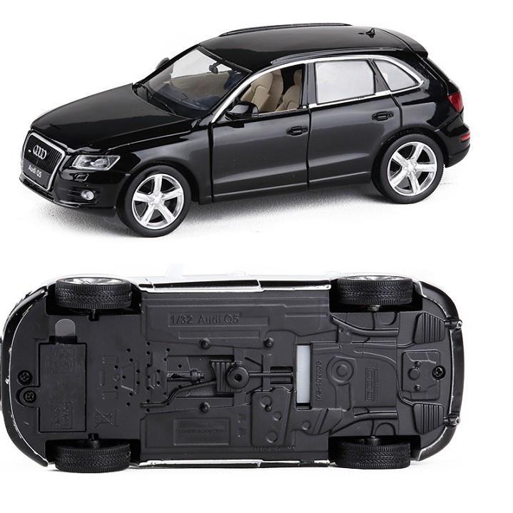 Xe mô hình ô tô Audi Q5 bằng sắt đồ chơi trẻ em xe mở cửa chạy cót có âm thanh và đèn hàng Quảng Châu