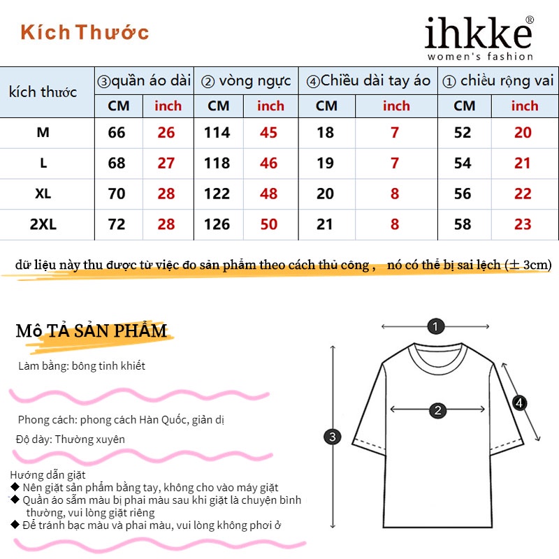 Áo thun cotton mỏng IHKKE tay ngắn dáng rộng màu đen phong cách retro mùa hè