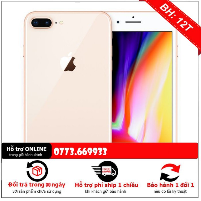 [Mã SKAMAP6 giảm 8% đơn 250k]Điện thoại iphone 8 plus quốc tế fullbox qua sử dụng