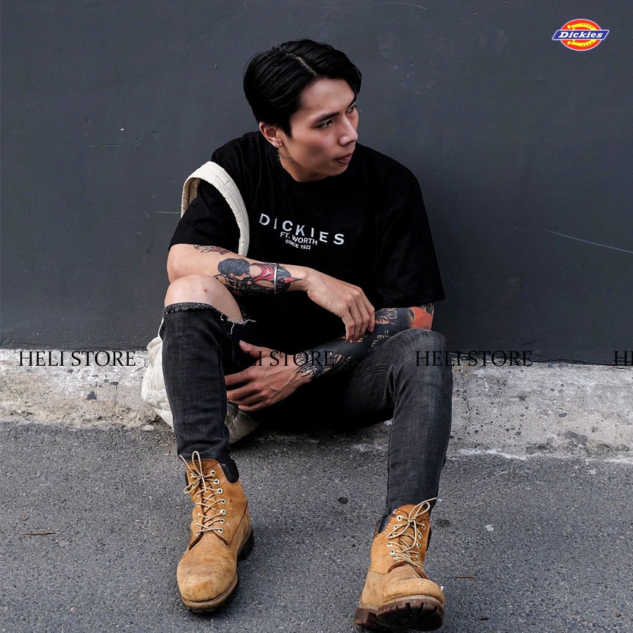 Áo thun Dickies - Teeshirt Dickies Original - Đen &amp; Trắng - Unisex nam nữ.
