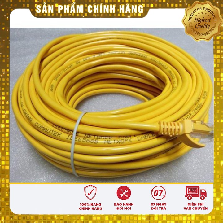 Dây mạng bấm sẵn giá rẻ (Xả Kho) CÁP MẠNG BẤM SẴN 3M VÀNG XỊN ĐẢM BẢO CHẤT LƯỢNG.DMBS12