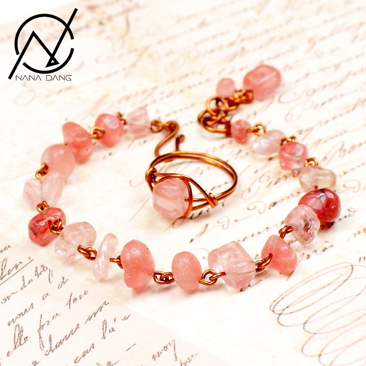 Bộ Vòng Nhẫn Đá Carnelian Hỗ Trợ Luân Xa Thanh Tẩy & Thiền Định