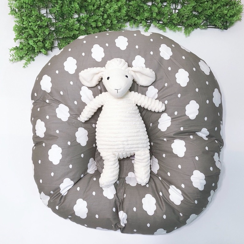 Gối chống trào ngược cotton chần bông, chống nôn trớ an toàn cho bé (Bao gồm vỏ gối và ruột)