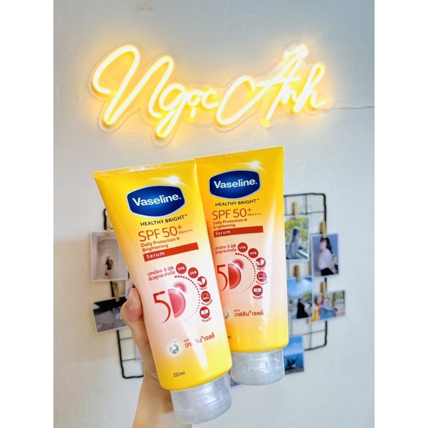 Dưỡng thể trắng da, chống nắng Vaseline 50X