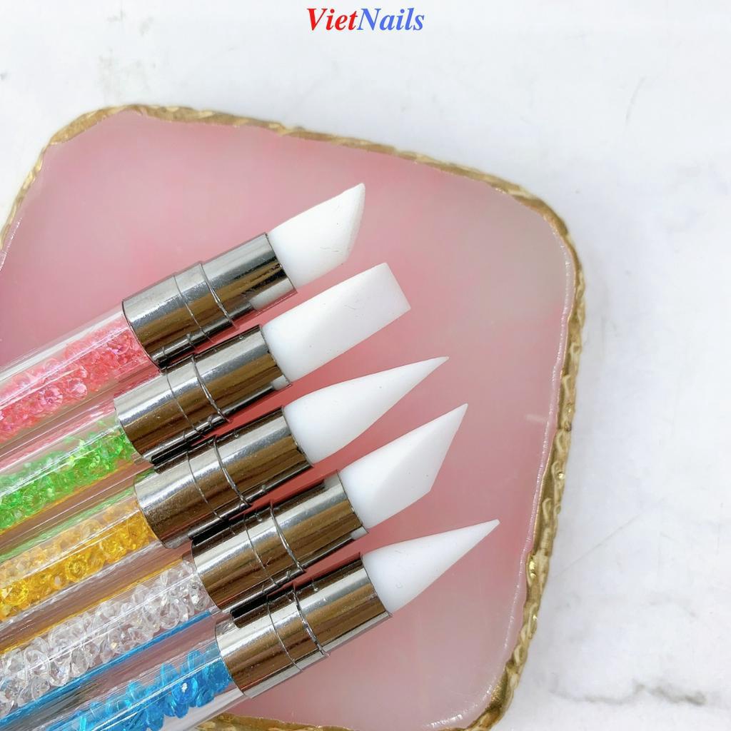 Bút Silicone Đa Năng Hai Đầu, Bút Nặn Hoa, Đẩy Sticker, Dán Foil, Chỉnh Hình Gel