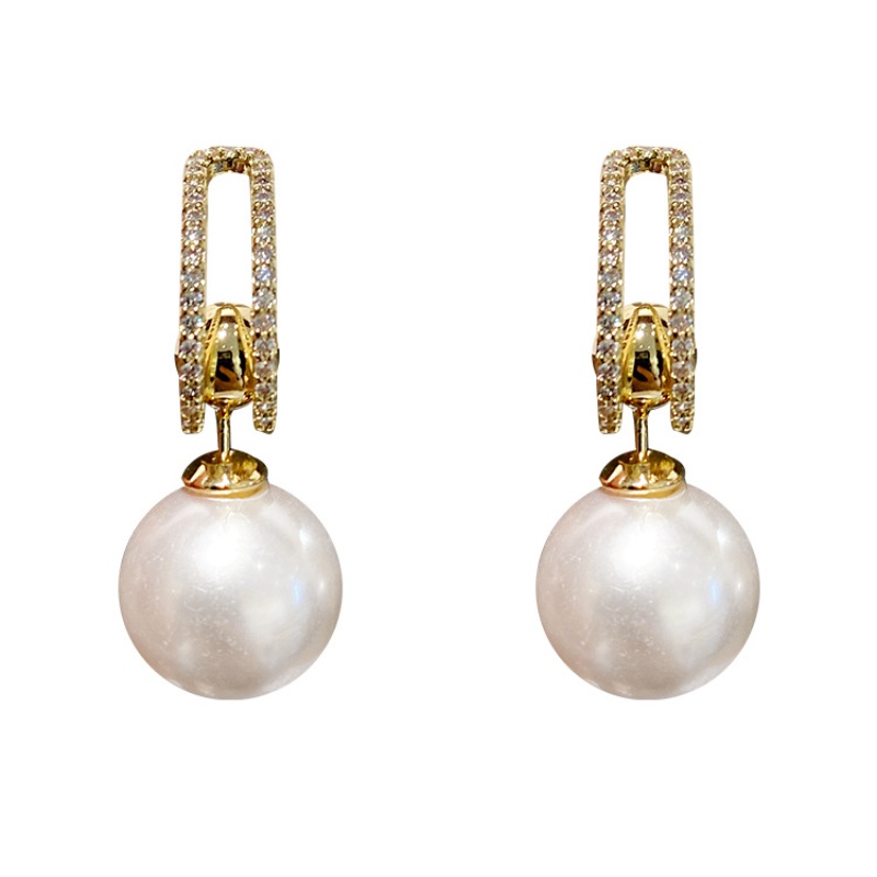 Khuyên Tai Đính Ngọc Trai Cao Cấp Phong Cách Hàn Quốc Dễ Phối Đồ