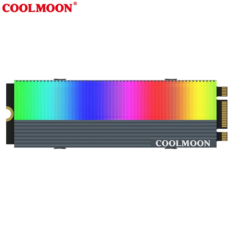 Tản nhiệt SSD M2 2280 kèm LED ARGB Coolmoon Sync mainboard hoặc Coolmoon hub
