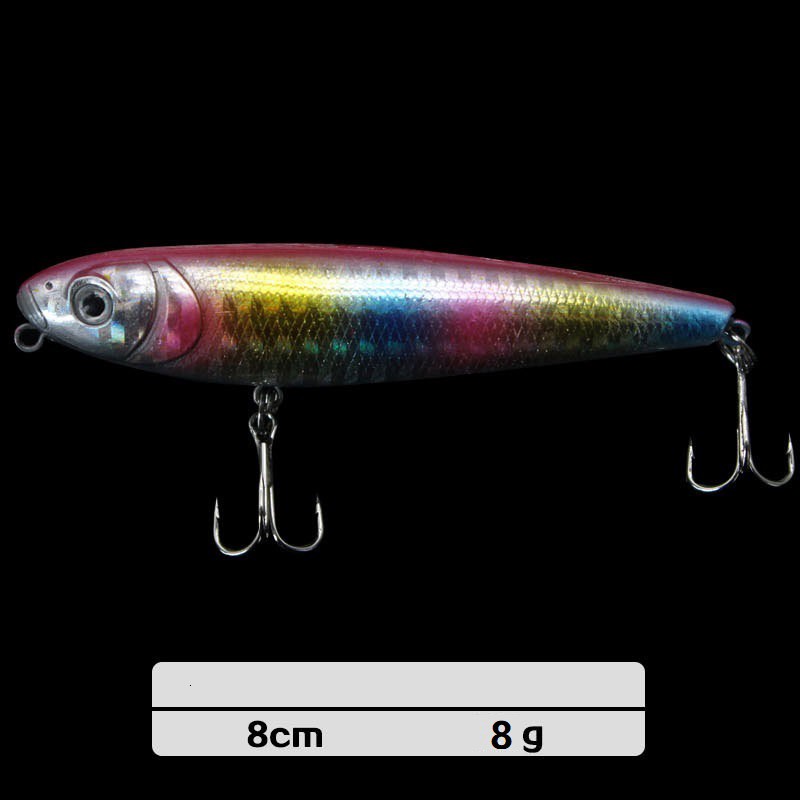 Mồi Câu Cá Giả Dạng Bút Chì Cứng 8cm 8g