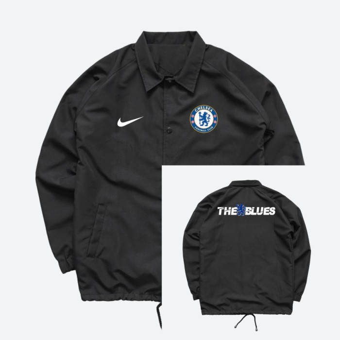 Áo Khoác Huấn Luyện Viên Giải Pháp DISTRO CHELSEA Trơn Tùy Chỉnh Quả Bóng Nam Nữ