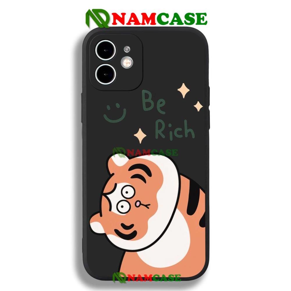 Ốp lưng iPhone Hổ cute cạnh viền vuông silicon mềm dẻo bảo vệ camera cho iphone 6/6s/7/8/X/XS/XR/11/12/13 Pro Plus Max