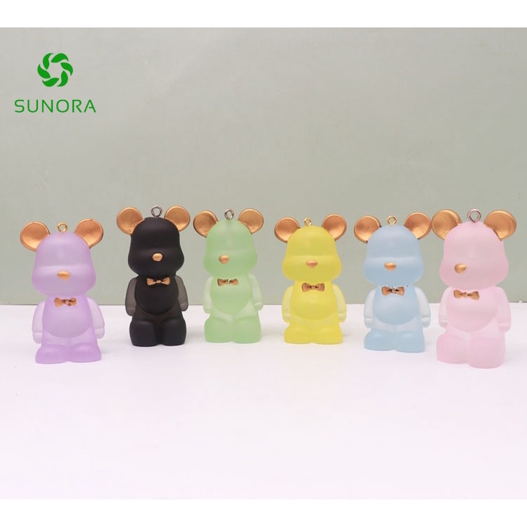 Móc Khóa Gấu Pha Lê Chất Liệu Nhựa PVC