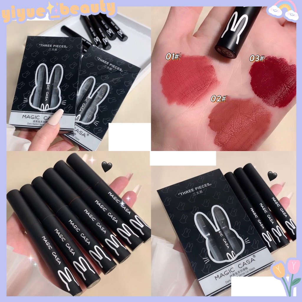 Bộ Son Kem Lì MAGIC CASA Series Màu Tối Cho Nữ Sinh Kèm Hộp Đựng HB