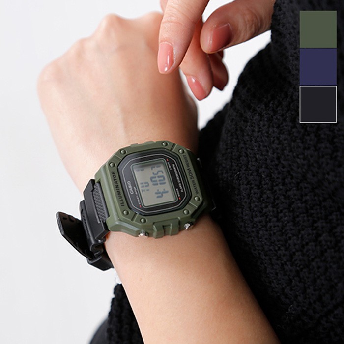 Đồng Hồ Nam Casio Standard W-218H-3AVDF Chính Hãng - Dây Nhựa | Casio Standard W-218H-3A