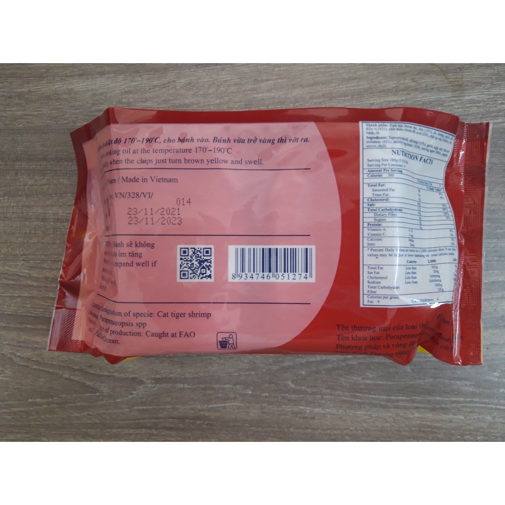 Bánh phồng tôm vuông Sa Giang 400g