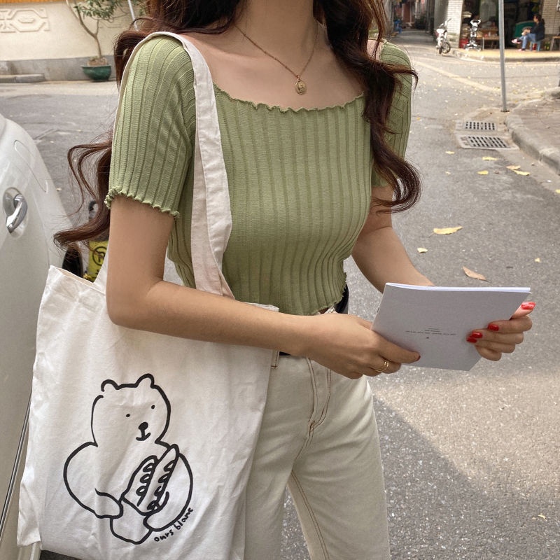 Áo Thun Tay Ngắn Màu Trơn Phong Cách Hàn Quốc Cho Nữ JL-TX-84