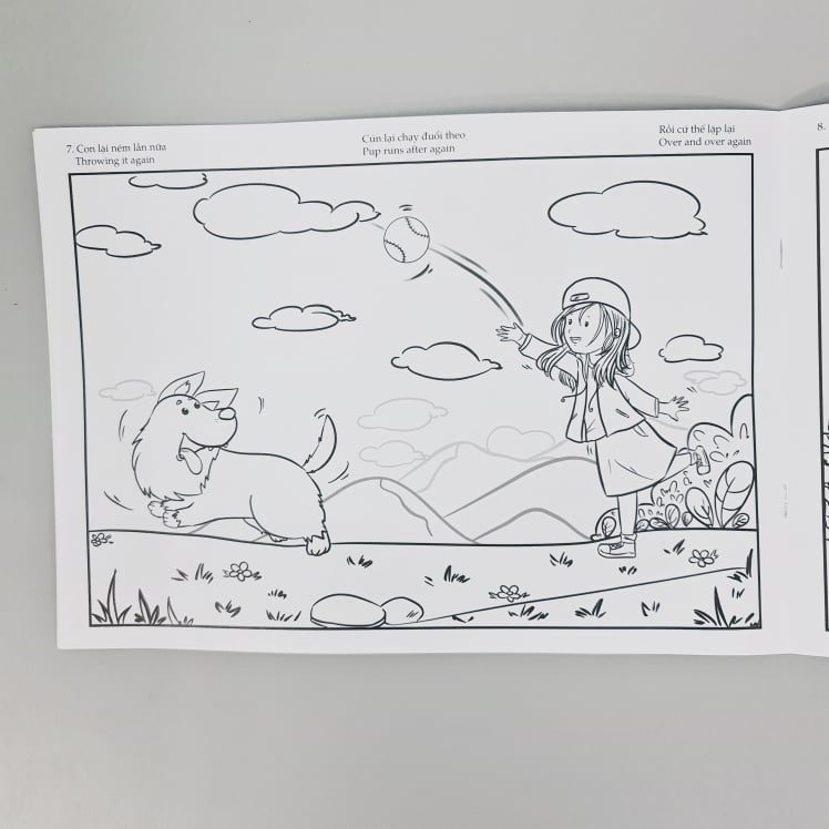 Bộ Sách tô màu thiếu nhi song ngữ