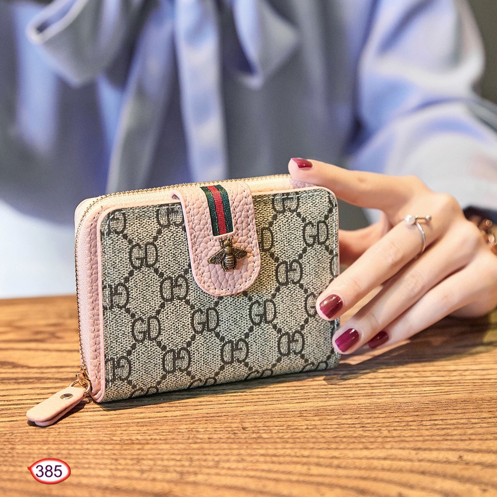 VÍ NỮ MINI NGẮN CẦM TAY CAO CẤP CON ONG 3 SỌC V385 NHIỀU NGĂN CỰC HOT | BigBuy360 - bigbuy360.vn