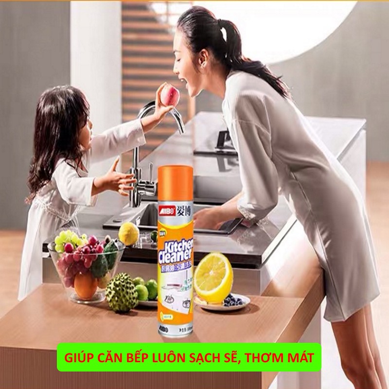 Bình xịt tẩy rửa 🌟SALE🌟 đa năng nhà bếp Kitchen Cleaner – Chai xịt bọt tuyết vệ sinh phòng tắm, đồ dùng nhà bếp GD024