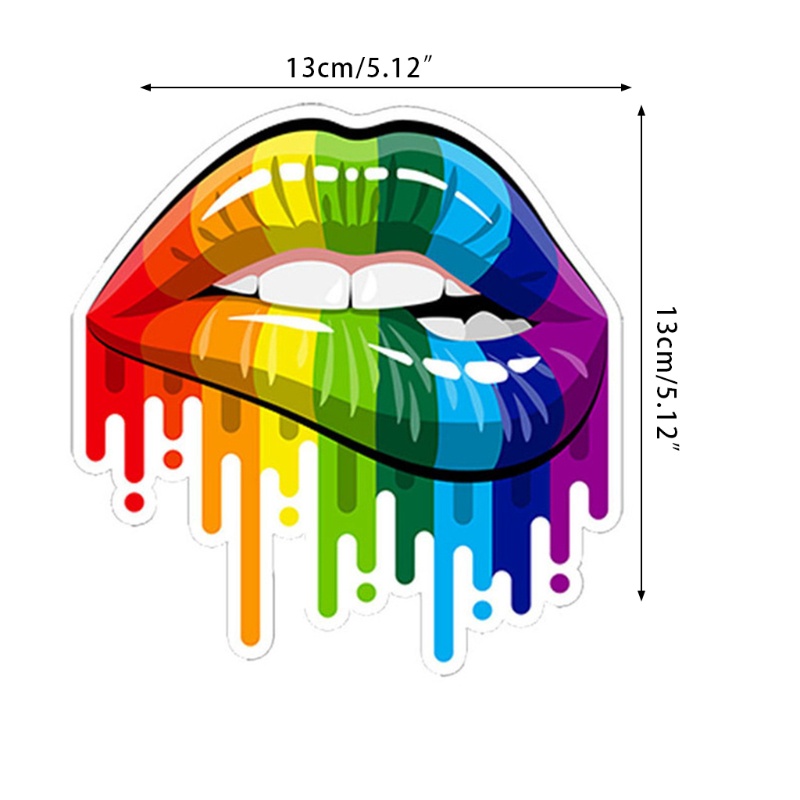 Miếng Dán Phản Quang Cảnh Báo An Toàn Hình Đôi Môi Mặt Trời Gợi Cảm Thông Dụng Trang Trí Xe Hơi / Xe Máy DIY