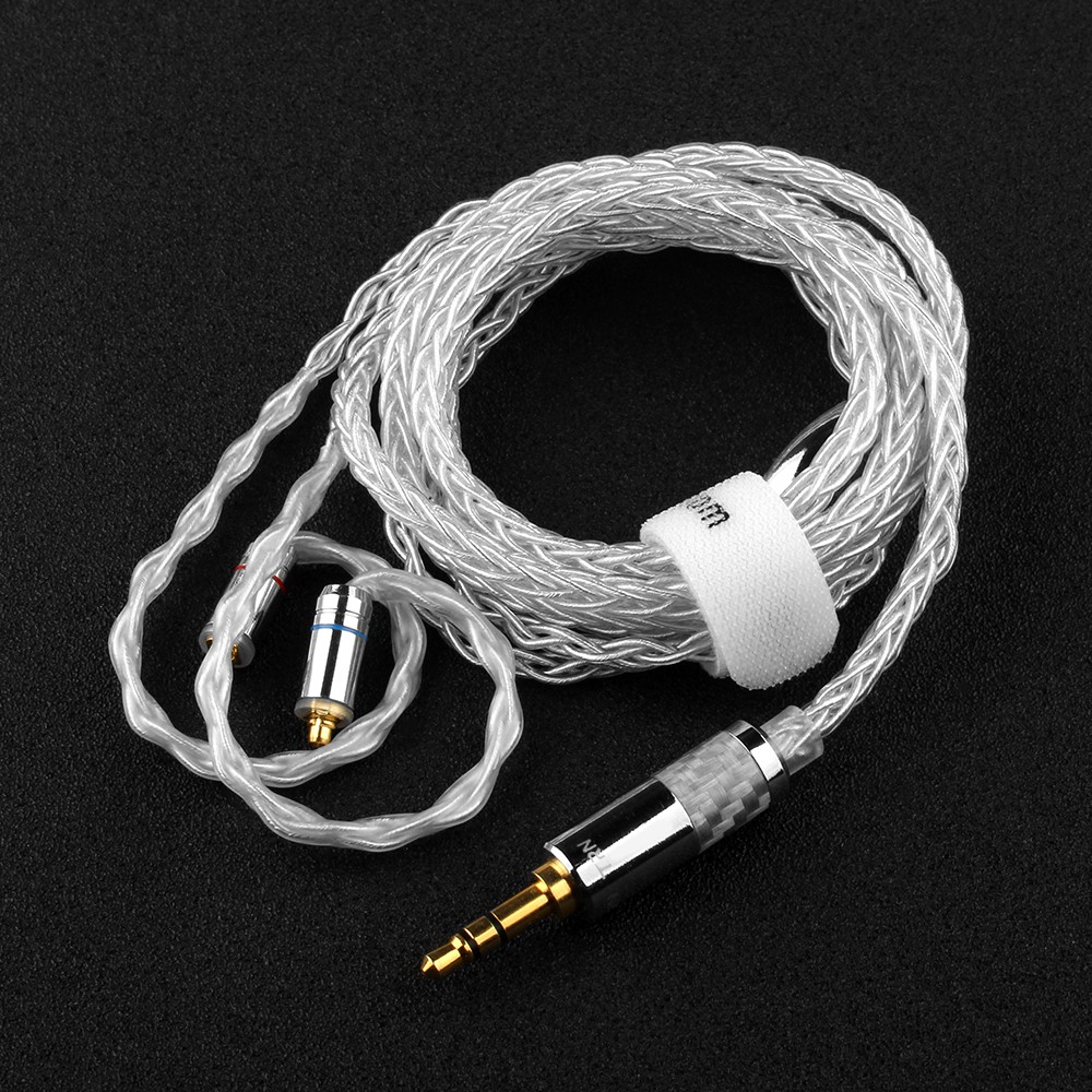 Cáp nâng cấp tai nghe TRN T3 8 lõi bạc tinh khiết 2.5 / 3.5 mm với đầu nối Mmcx/ 2pin