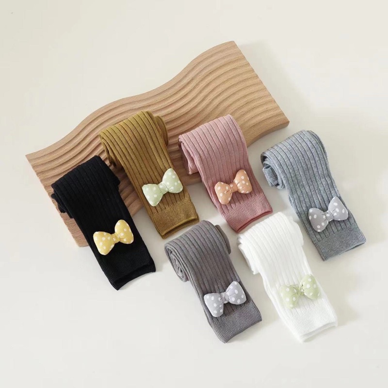 Quần legging len đính nơ cao cấp cho bé 5-13 kg