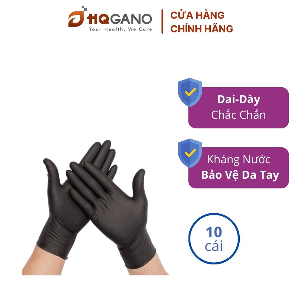 [HQGANO] Set 50 cái 25 đôi Găng Tay Y Tế Nitrile Malaysia Chuyên dụng Phun Xăm, Nhuộm Tóc