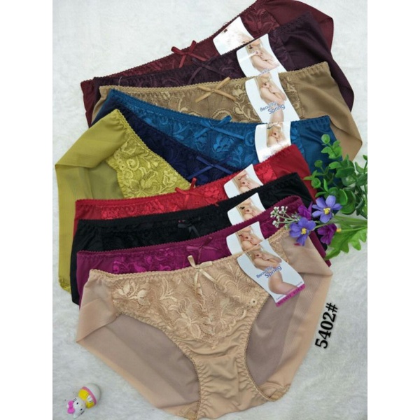 Combo 10 Quần Lót Sping Ren Giữa Không Viền Siêu Nhẹ 5402
