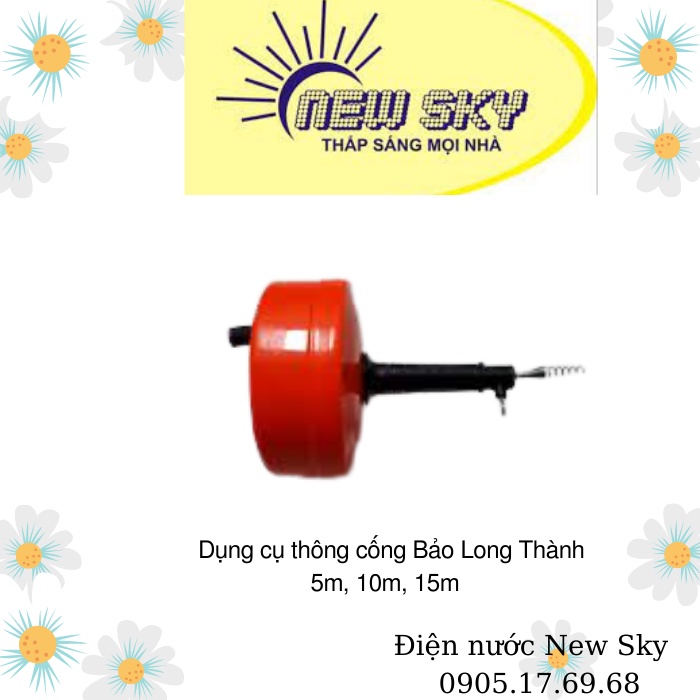 Dụng cụ thông cống Bảo Long Thành (5m, 10m 15m)