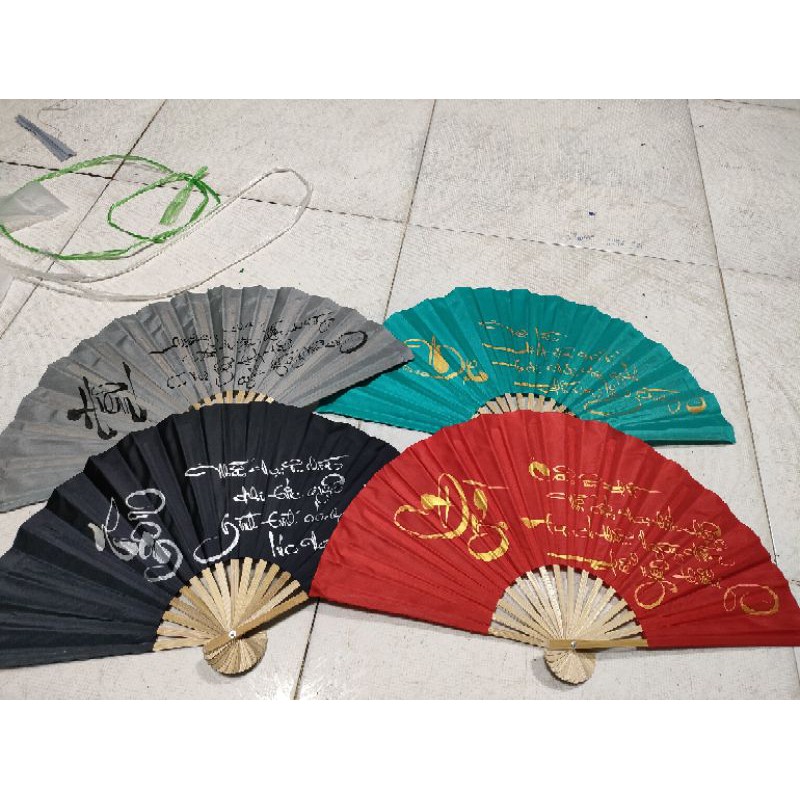 quạt vải thư pháp size  3 30cn