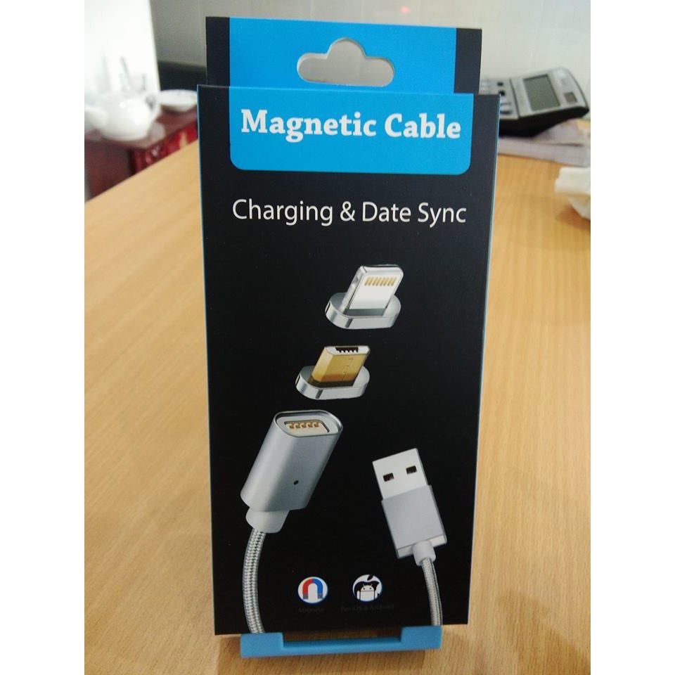 Cáp sạc từ nam châm hít 2 đầu
