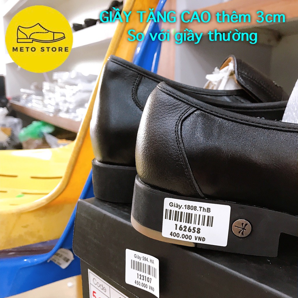 Giày lười da tăng chiều cao Giày da lười trung niên METO | BigBuy360 - bigbuy360.vn