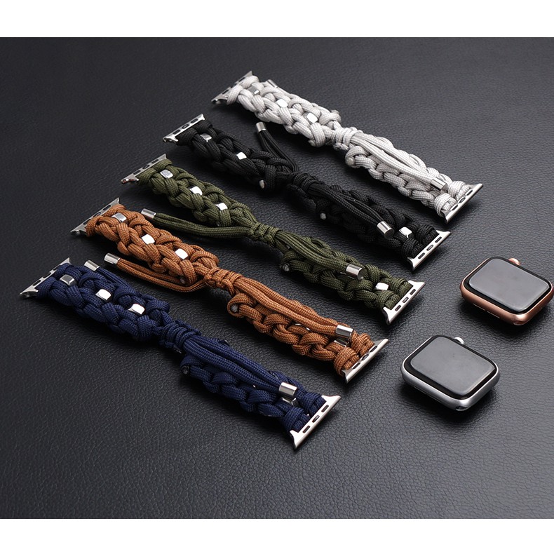 Dây Đeo Sợi Nylon Cho Đồng Hồ Thông Minh Apple Watch 1 / 2 / 34 / 5