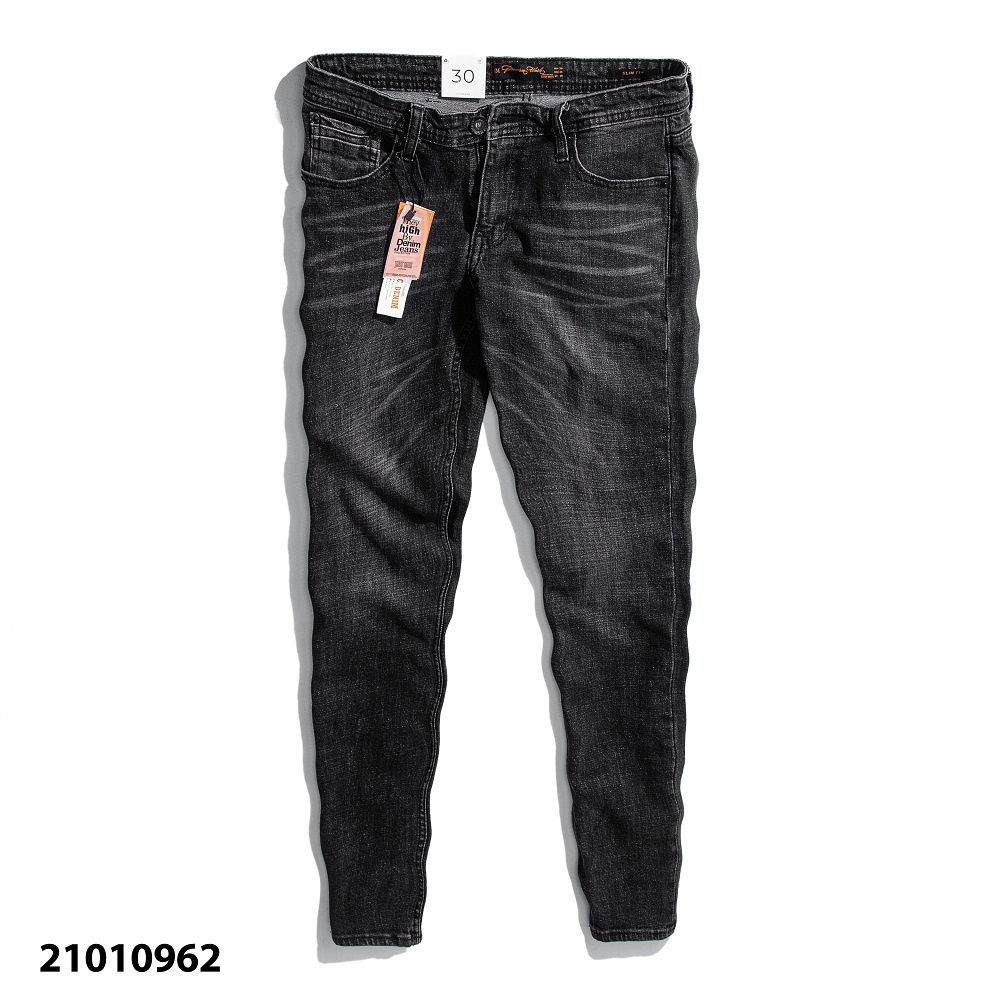 [Mã LT50 giảm 50k đơn 250k] Quần Jeans Nam Dài Just Men Màu Đen Form Slim Fit | BigBuy360 - bigbuy360.vn