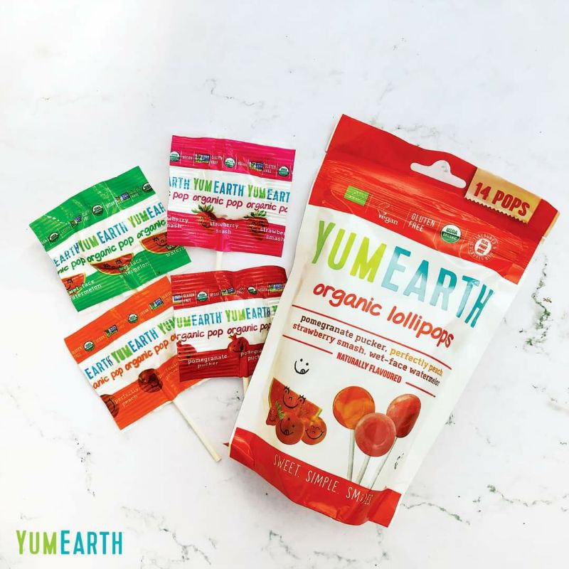 Kẹo mút hữu cơ hương vị trái cây Yum Earth