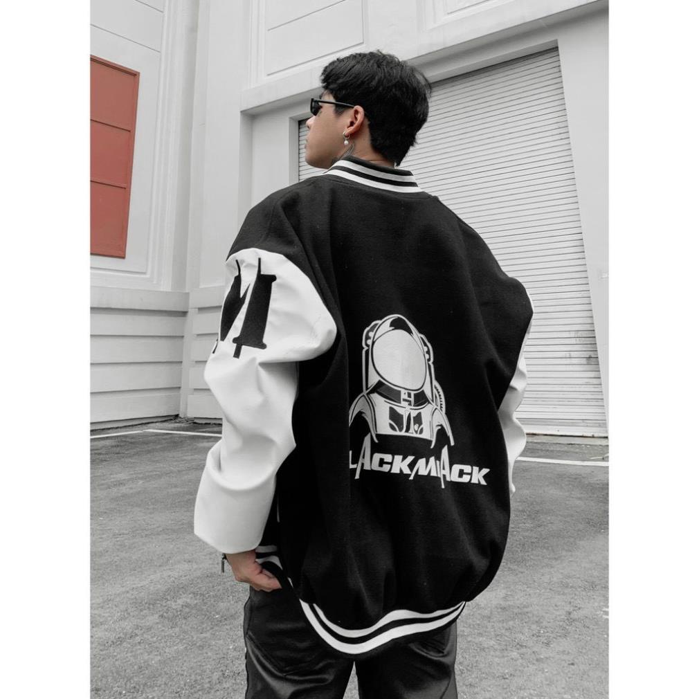 Áo khoác dù Bomber Phối Màu BLACK Áo khoác unisex Cổ Bo Dệt Unisex Nam Nữ Ulzzang Của SixK Store Unisex