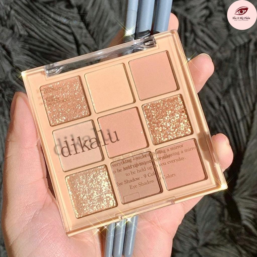 Phấn mắt DIKALU 9 ô màu nhũ tông nude - bảng phấn mắt jint