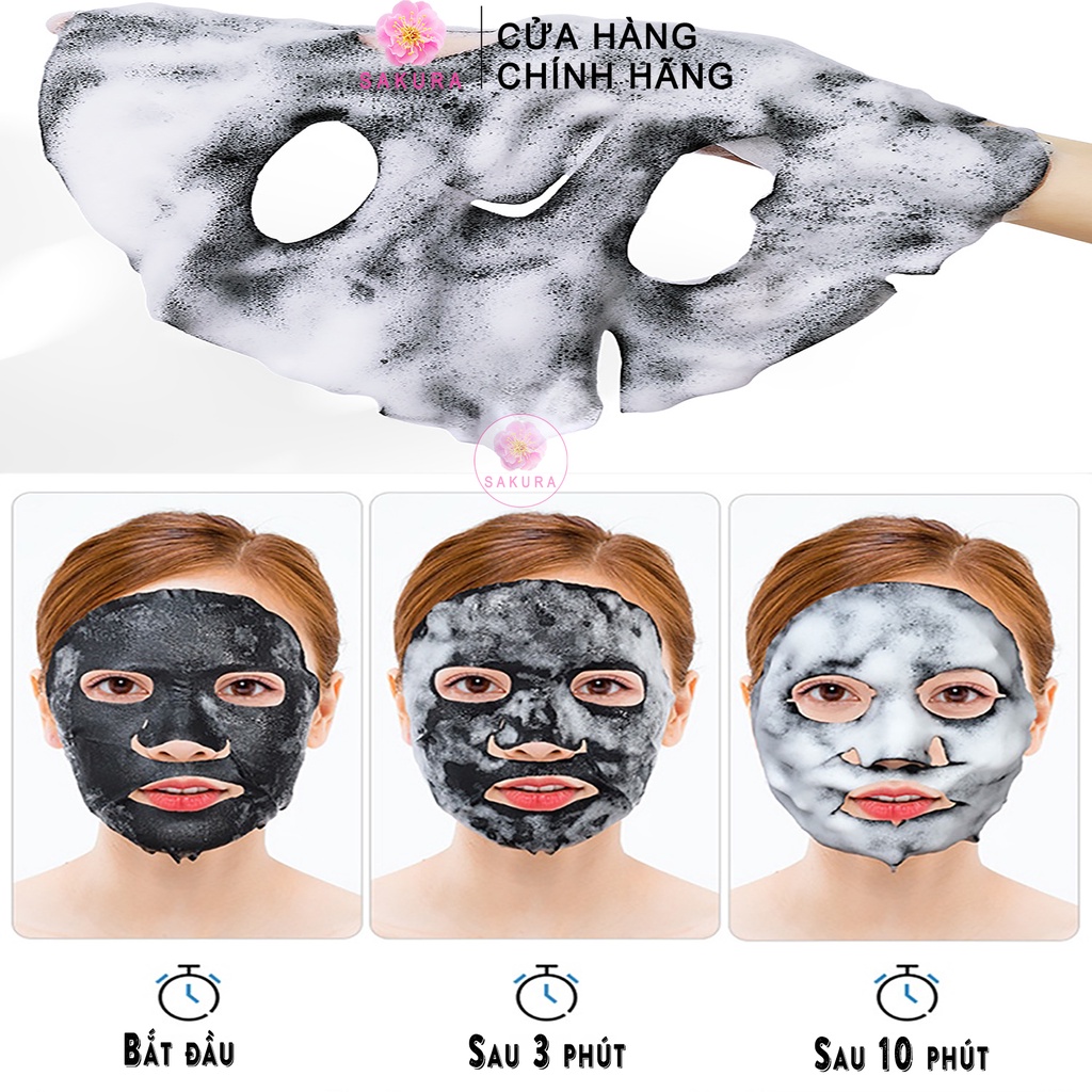 Mặt nạ sủi bọt thải độc hút chì than hoạt tính IMAGES Mask dưỡng da kiểm soát dầu sạch mụn nội địa trung Sakura 25ml