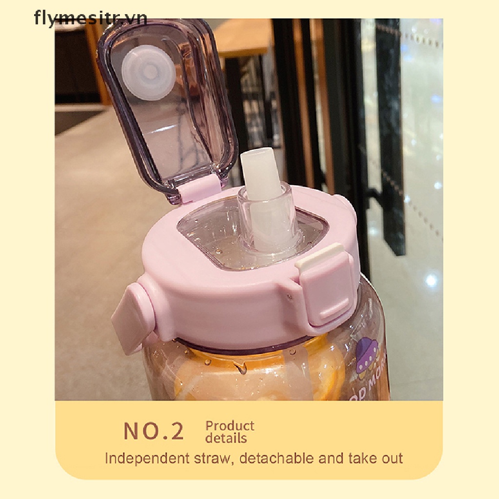 【FF】 2L Sports Straw Water Bottle Stickers Portable Fitness Bike Cup Cold Water Jug .