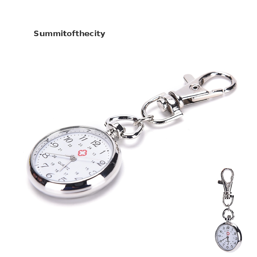 Móc khóa đồng hồ bỏ túi bằng thép không gỉ Summitofthecity xinh xắn