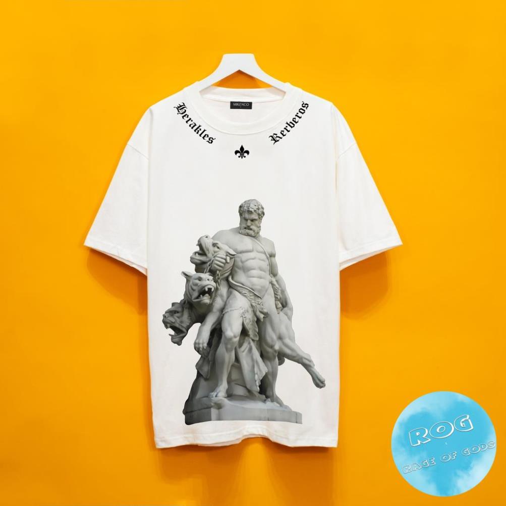 Áo thun tay lỡ MIKENCO Thần zeus Streetwears SG , Áo thun unisex nam nữ from rộng oversize chất liệu cotton